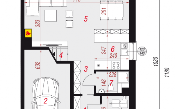 Dom w zabudowie bliźniaczej 120 m2 5357486